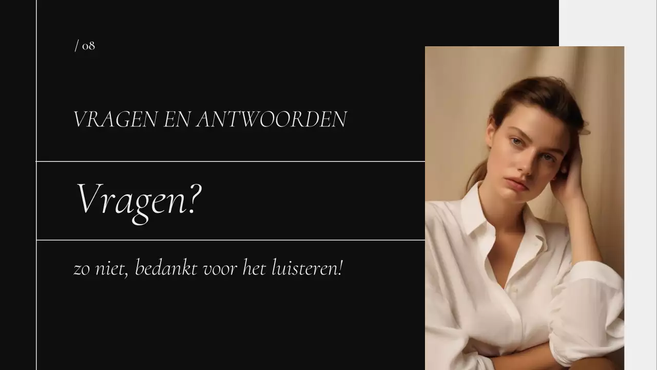 zwarte minimale biografie portfolio