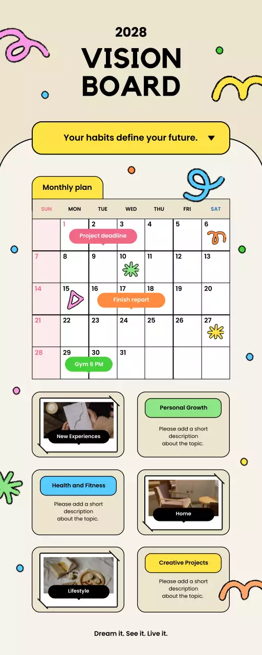 Beige Modern Vision Planner Infographic