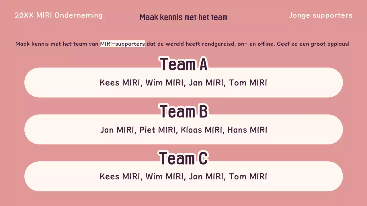 Rekrutering van jongeren in roze