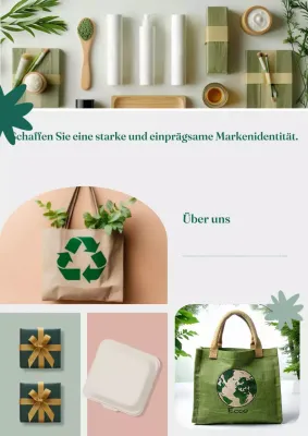 Grünes Minimalist Branding Werbung