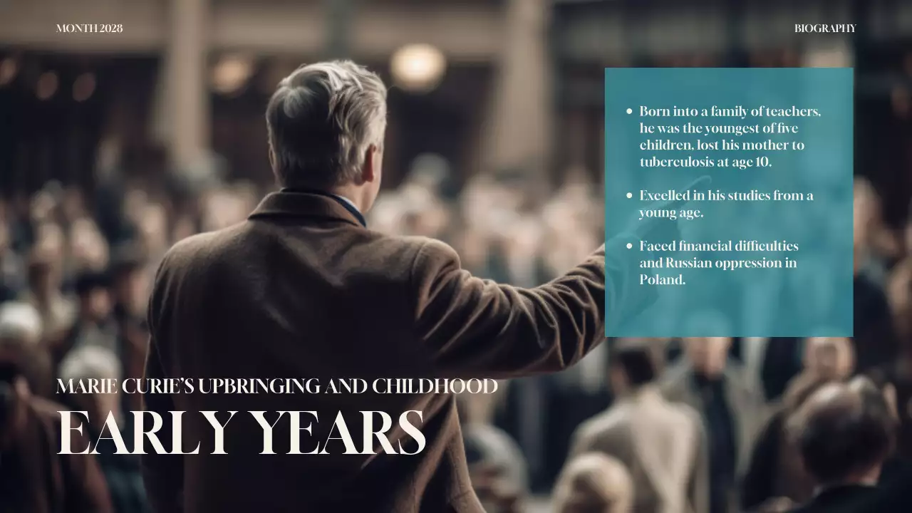 Beige Professional Biography Presentation