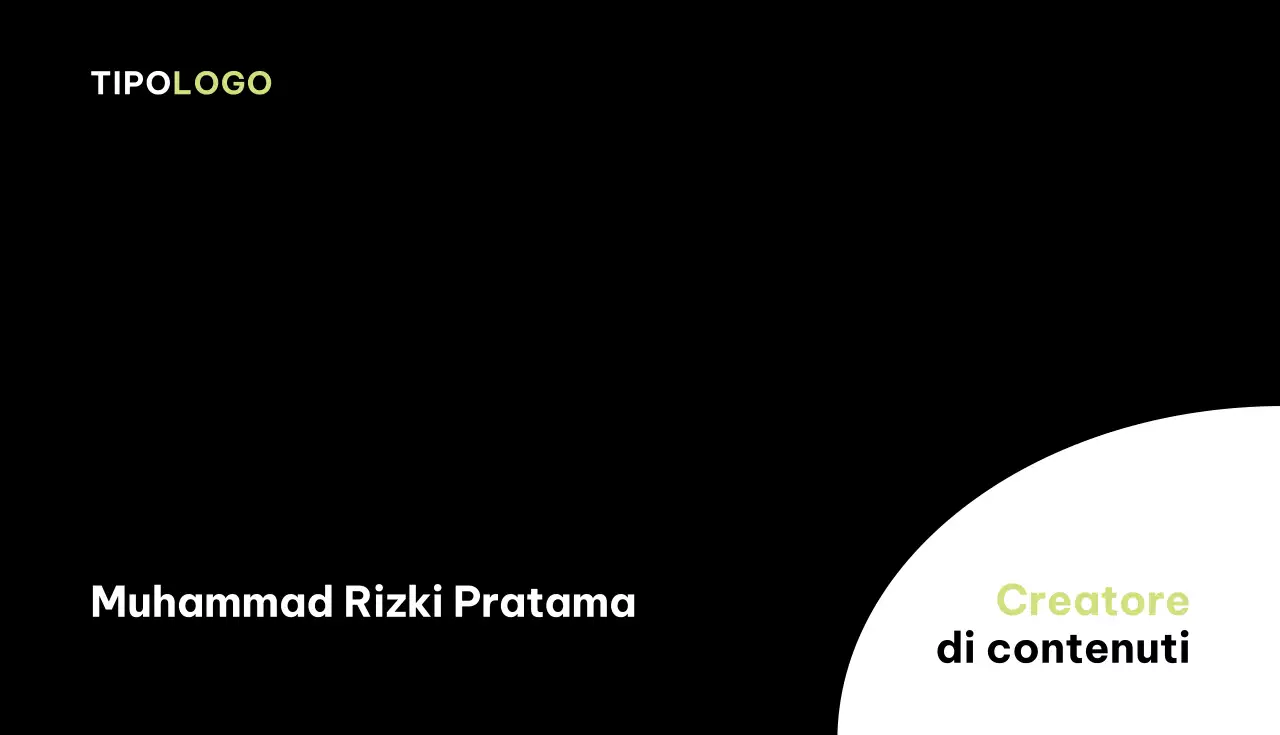 biglietto da visita verde moderno