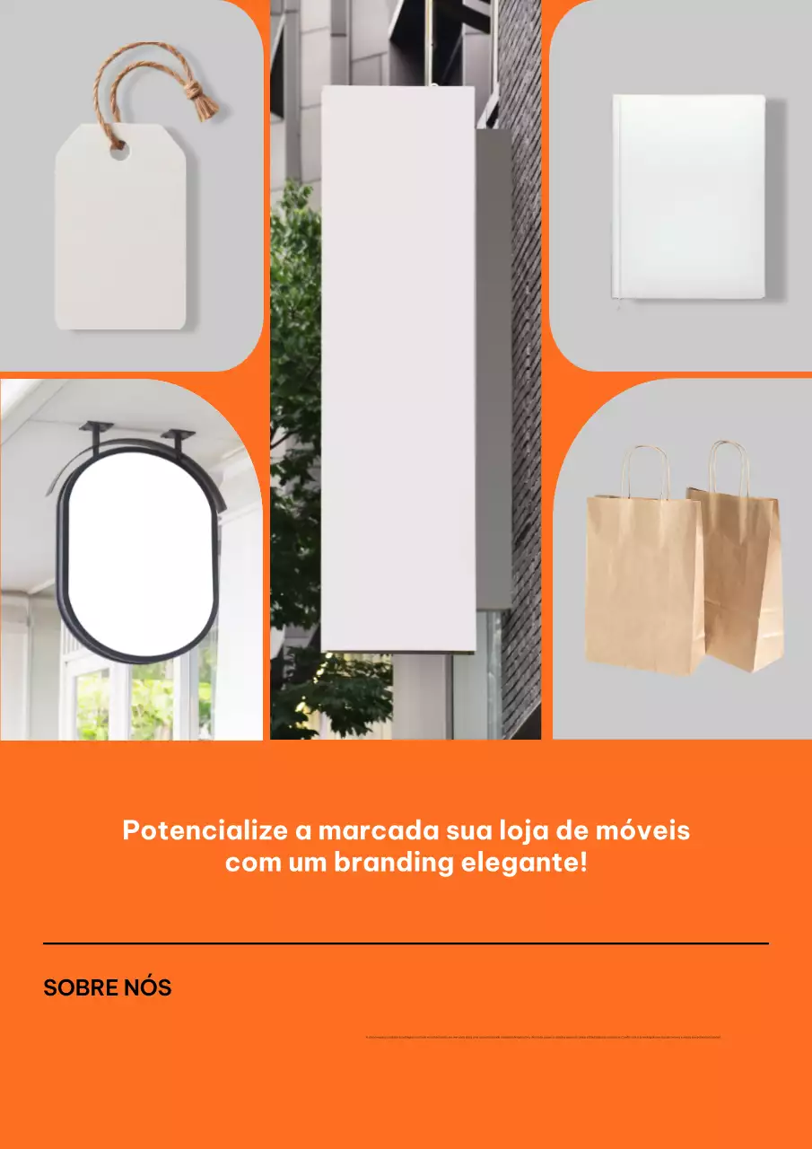 Anúncio de marca moderna laranja