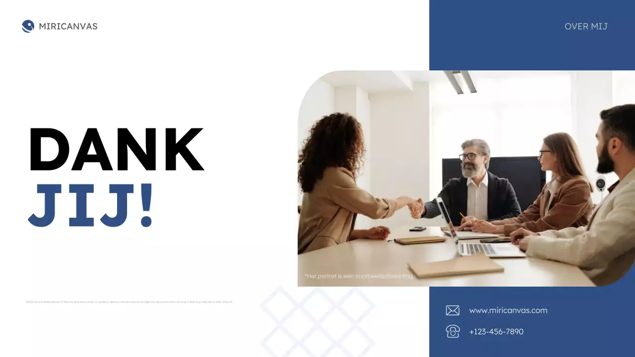 blauw modern over mij bedrijf