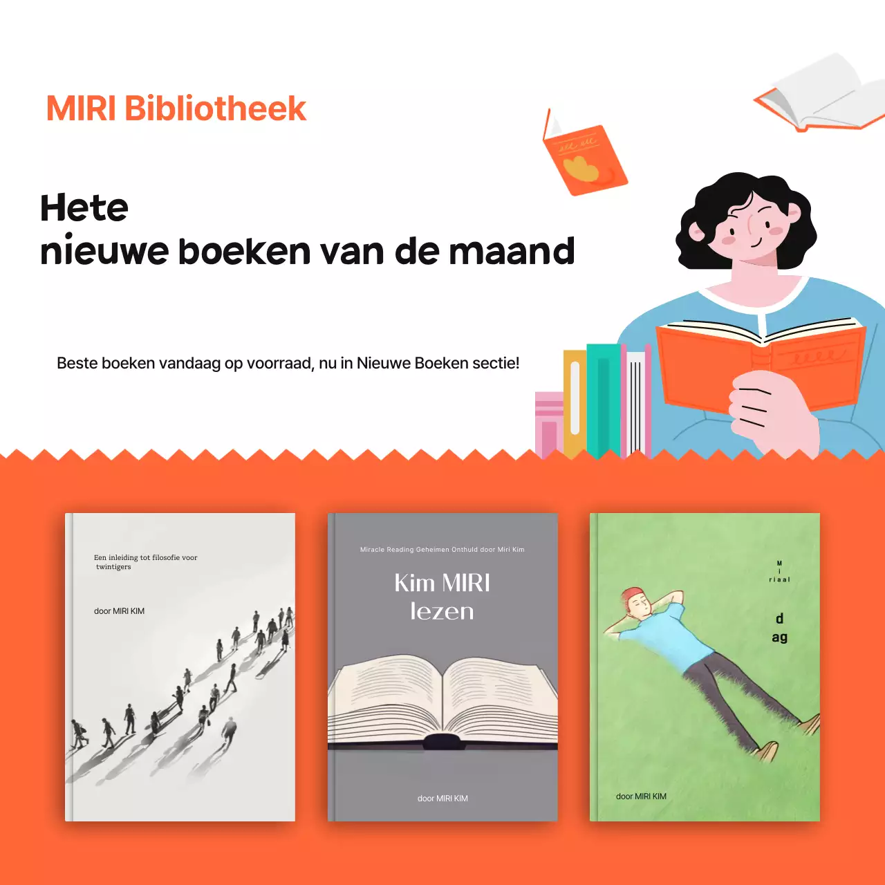 Oranje Eenvoudig Boek Advertentie