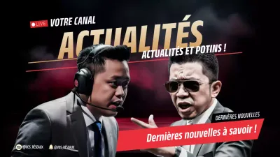 red modern news announcement