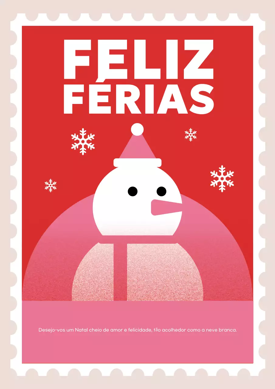 Postal de Natal simples vermelho