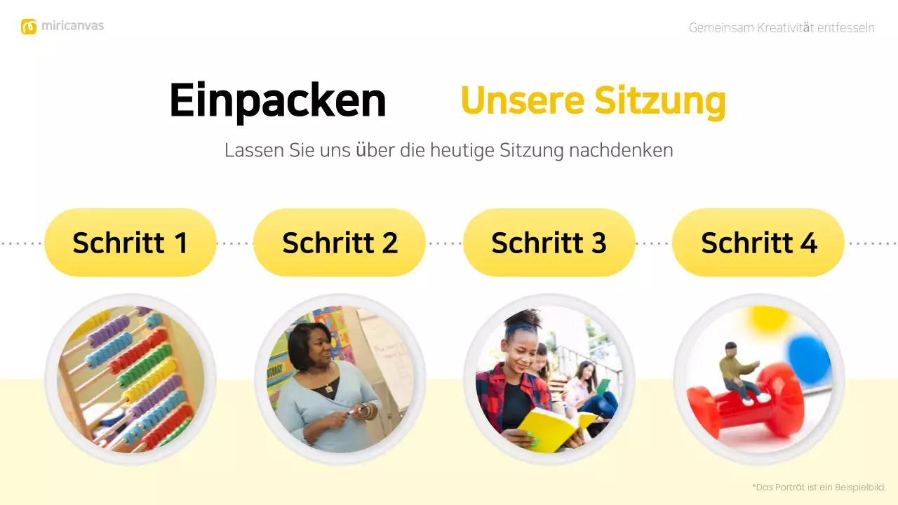 gelbes modernes Brainstorming-Layout