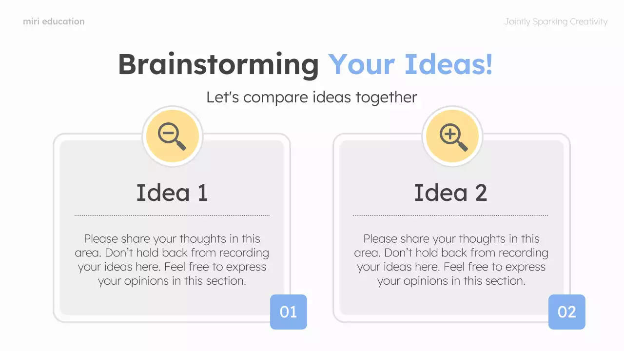 Blue Modern Brainstorming Guide Presentation