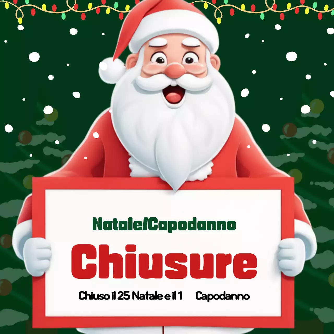 Chiusure natalizie kitsch in verde e rosso