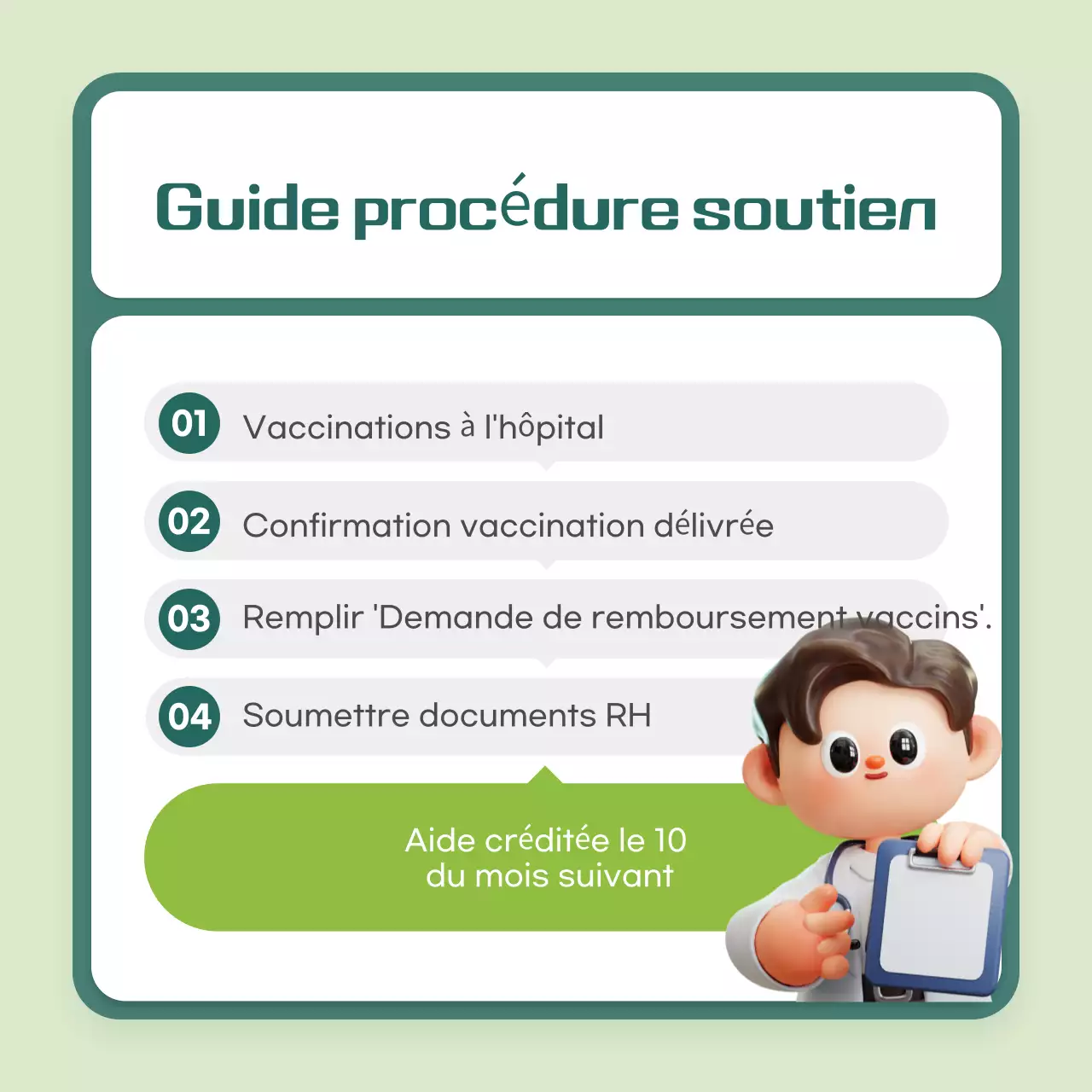 Vaccinations mises en évidence par la menthe