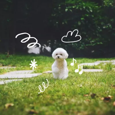 Bingkai Foto Hewan Peliharaan Lucu Abstrak