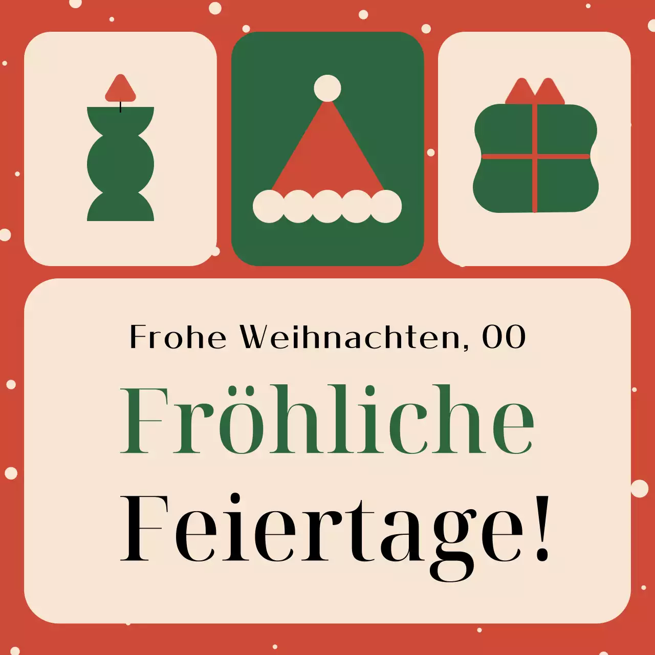 Rote Vintage-Weihnachtsplanung