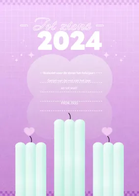 Mauve Kitsch Vakantiewenskaart