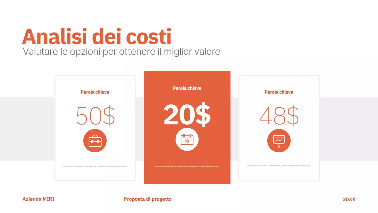 rosso proposta di progetto moderno business