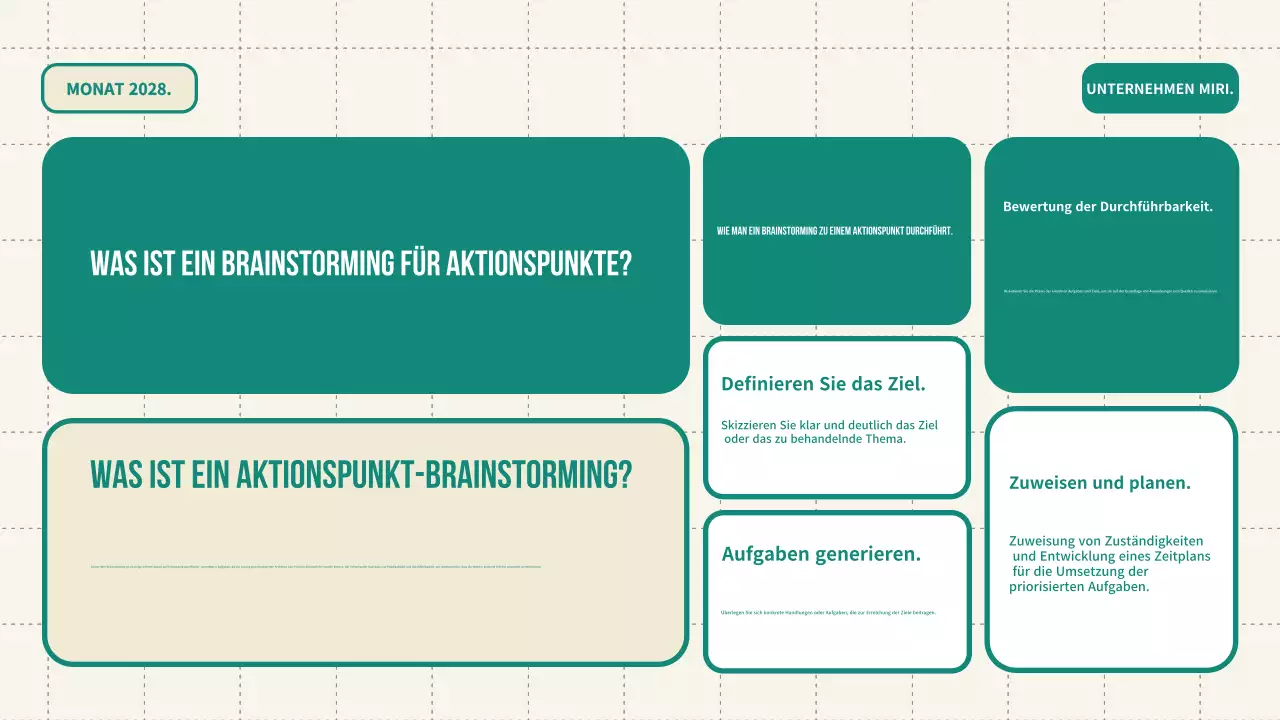 Leitfaden für grünes modernes Brainstorming
