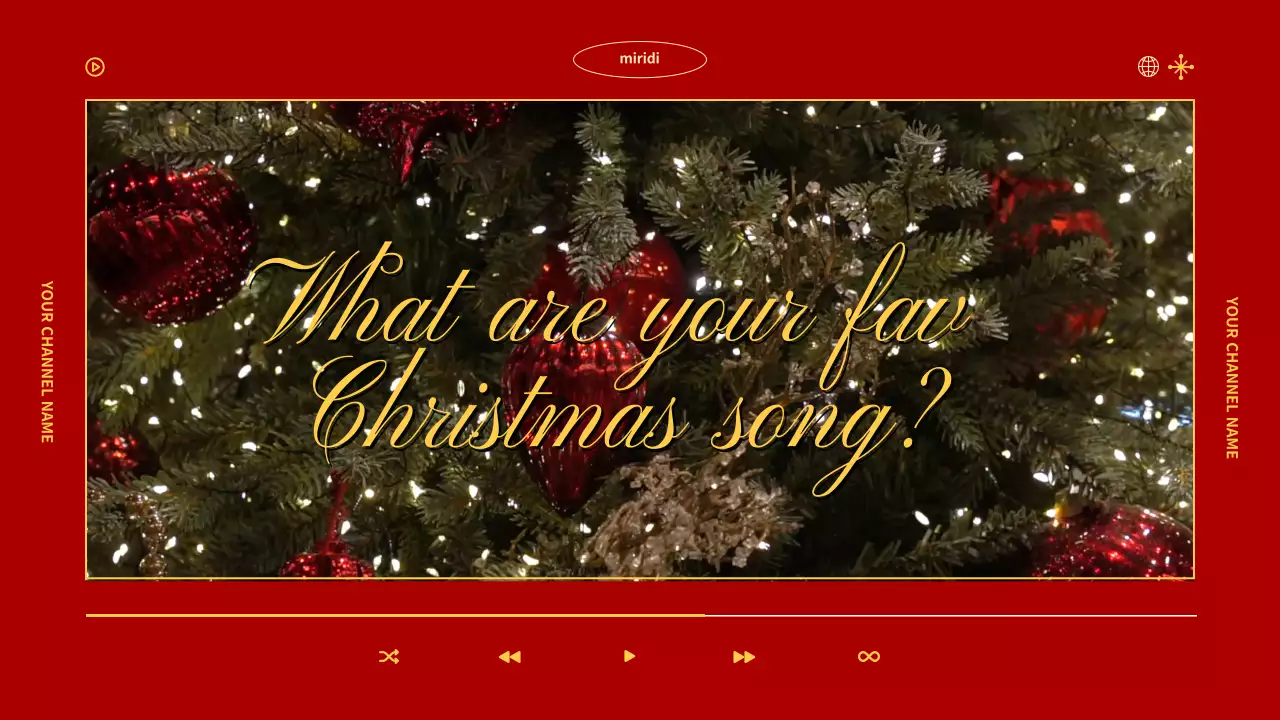 빨강과 노랑의 레트로한 크리스마스 플레이리스트 표지