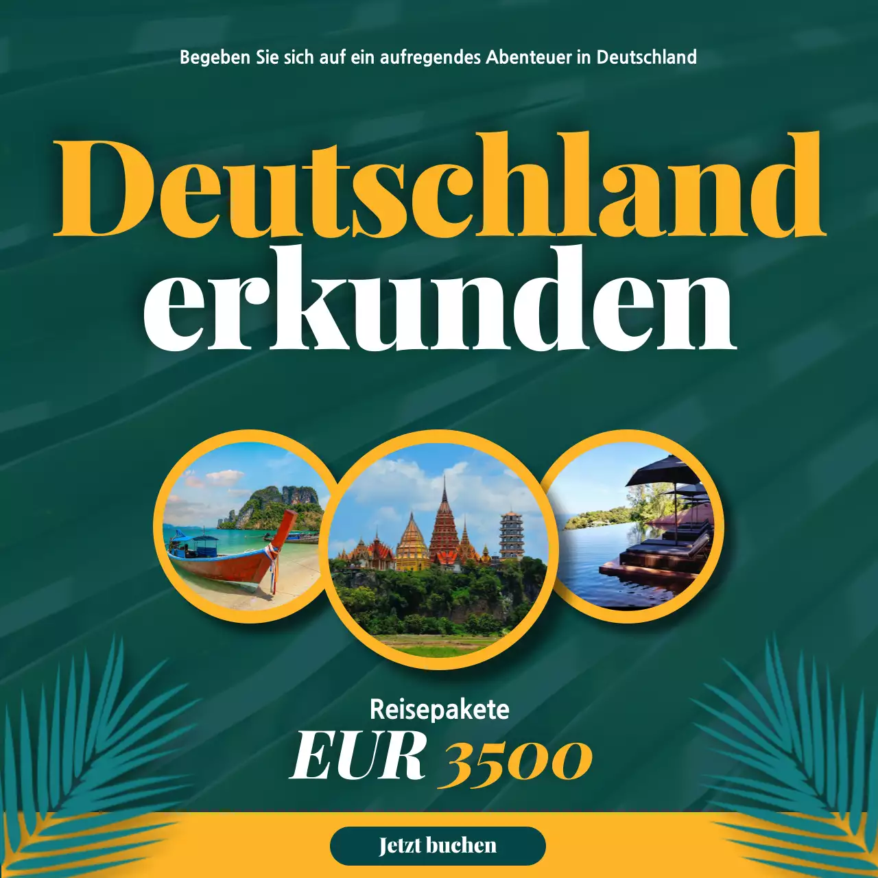 grünes modernes Reiseangebot