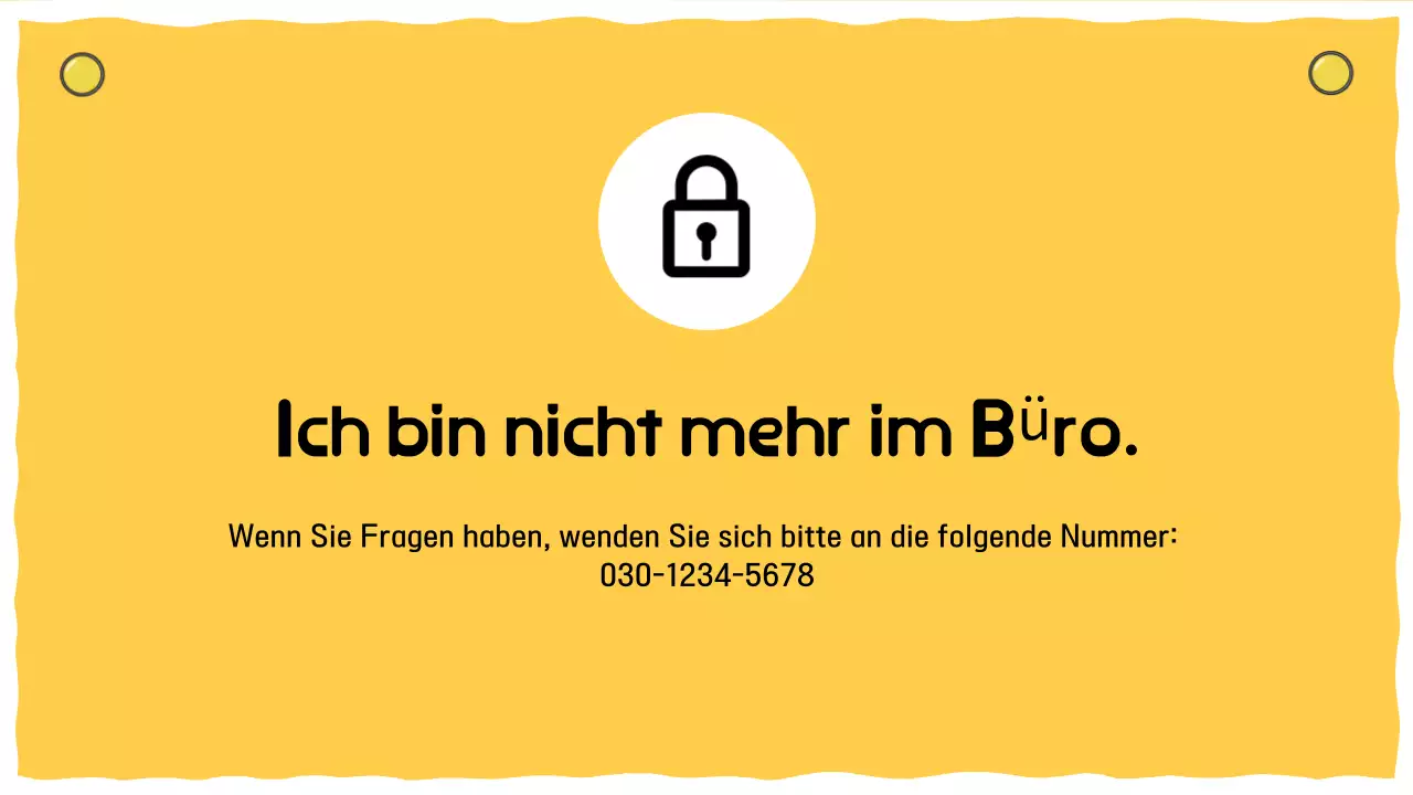 Gelbe kitschige Offline-Ankündigungen