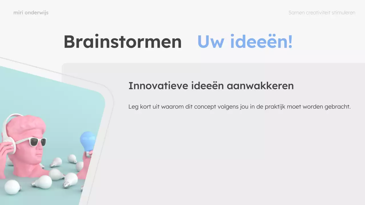 mint en roze moderne brainstormgids layout