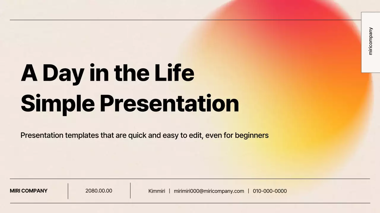 Orange Minimal Guide Presentation