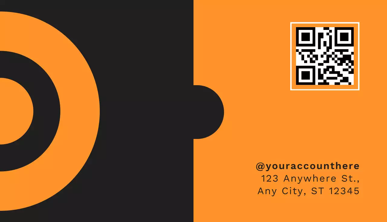 Orange Modern Business Card