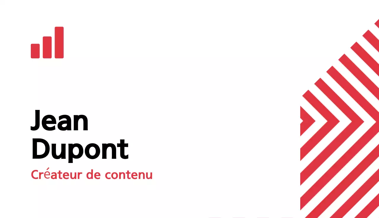 carte de visite moderne rouge