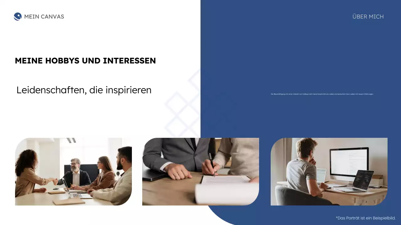 blue modern about me business