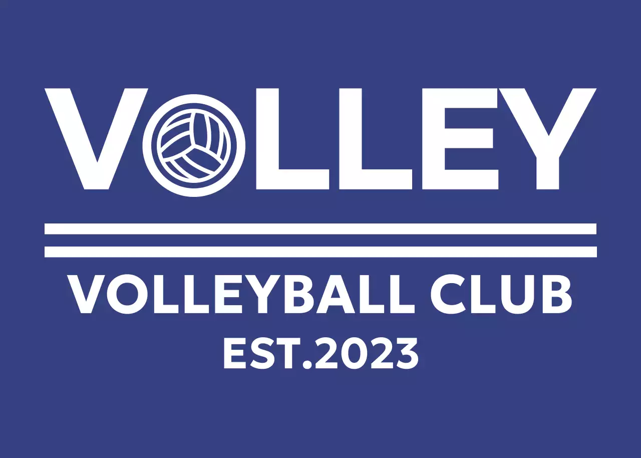 Logo olahraga sederhana dengan bola voli