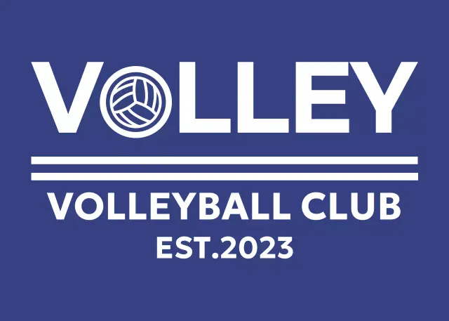 Logo olahraga sederhana dengan bola voli