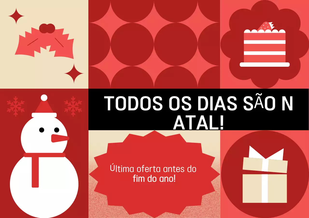 Promoção de Natal Vintage Vermelho