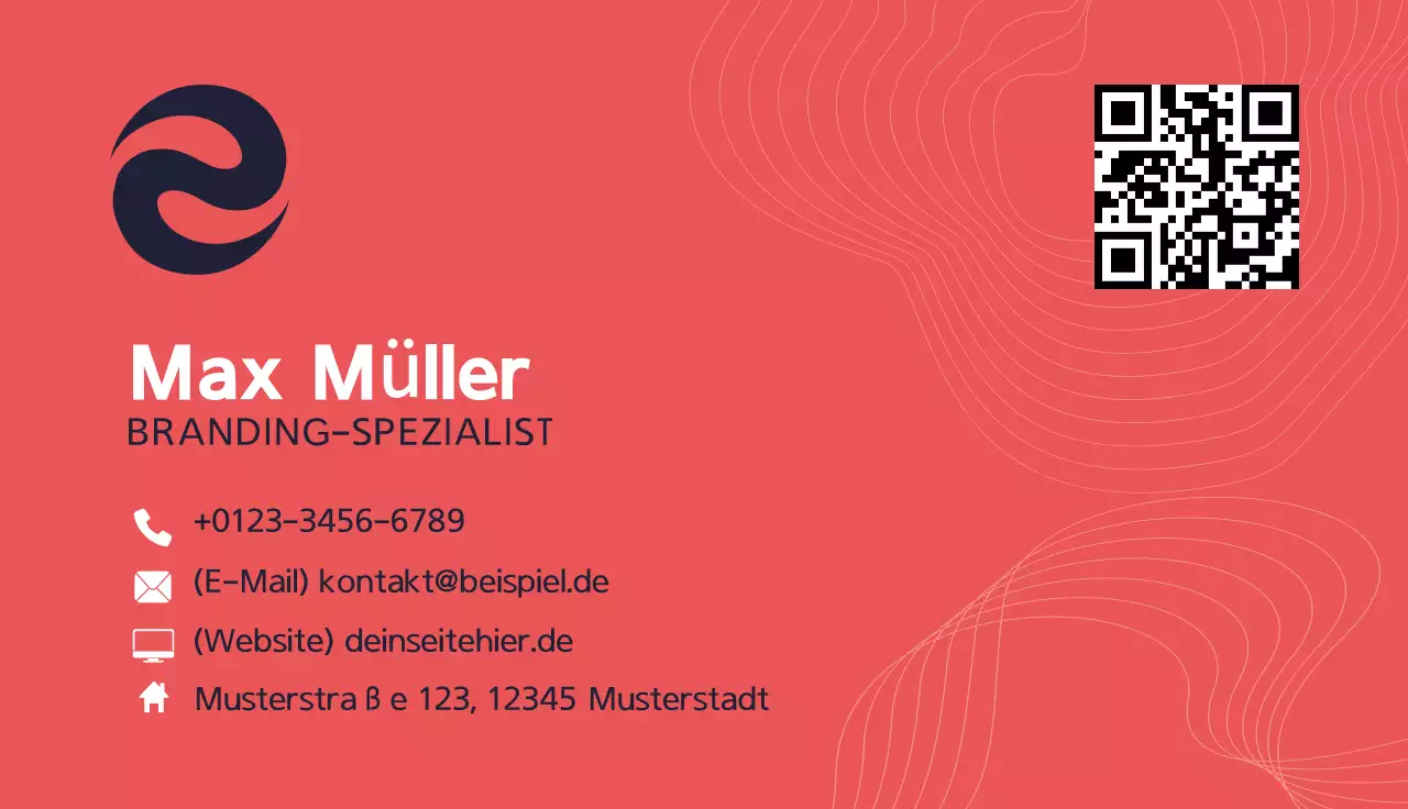 rote moderne Visitenkarte