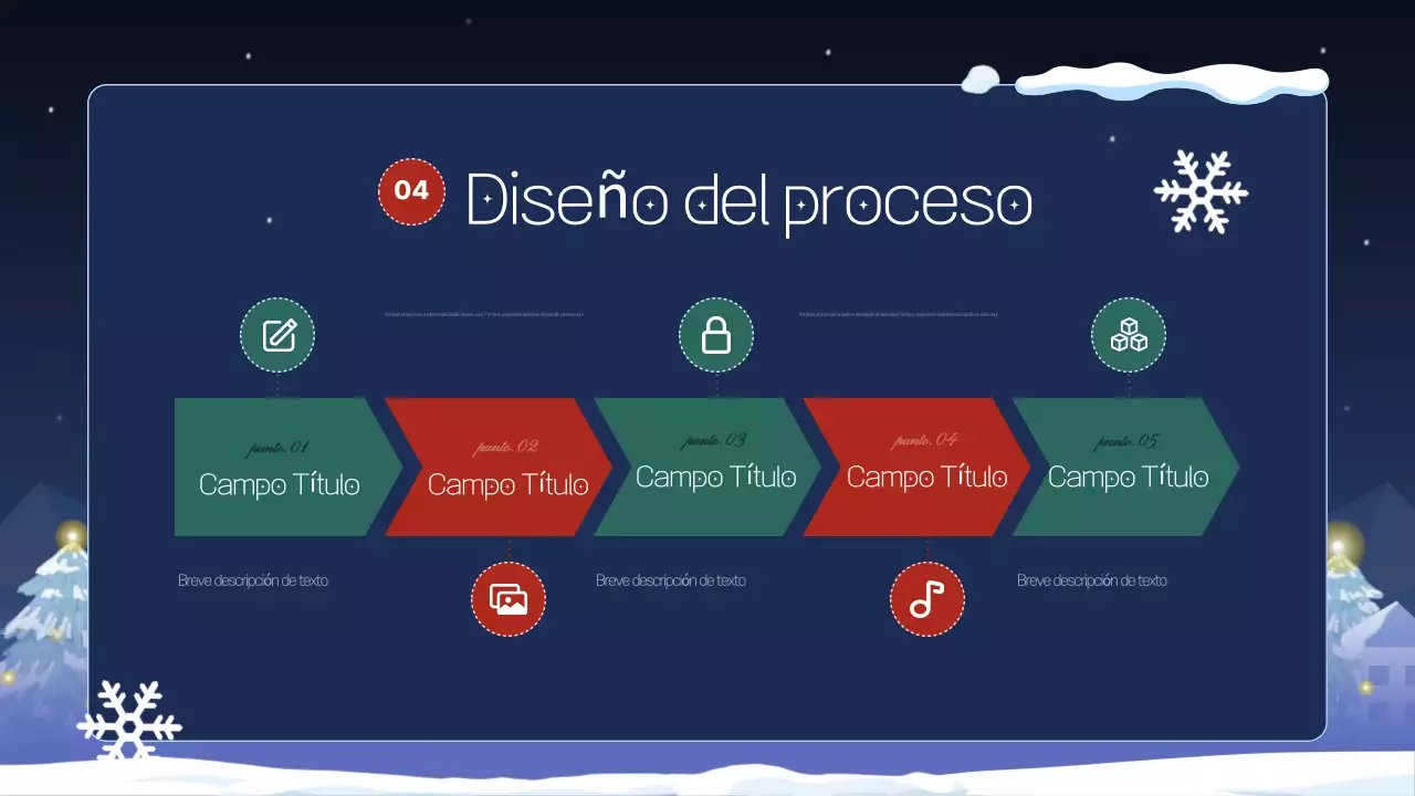 Una bonita presentación en azul marino y morado