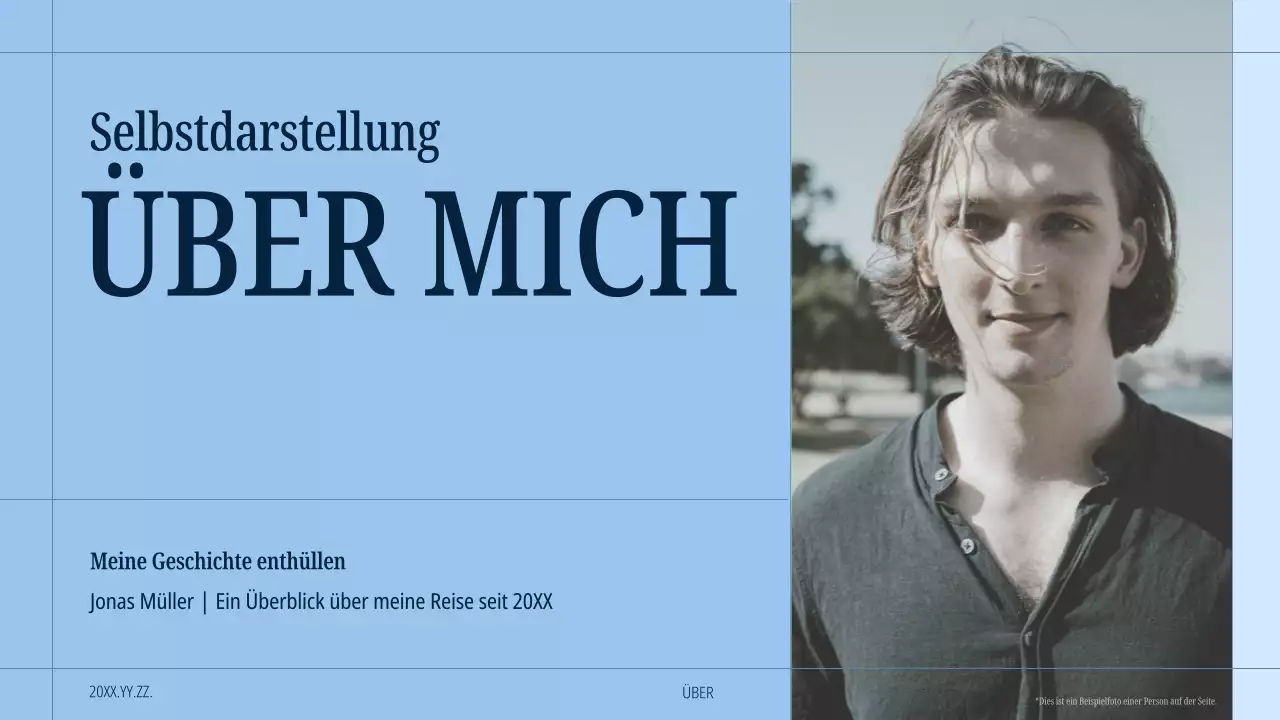 blaue moderne Selbstdarstellungsmappe