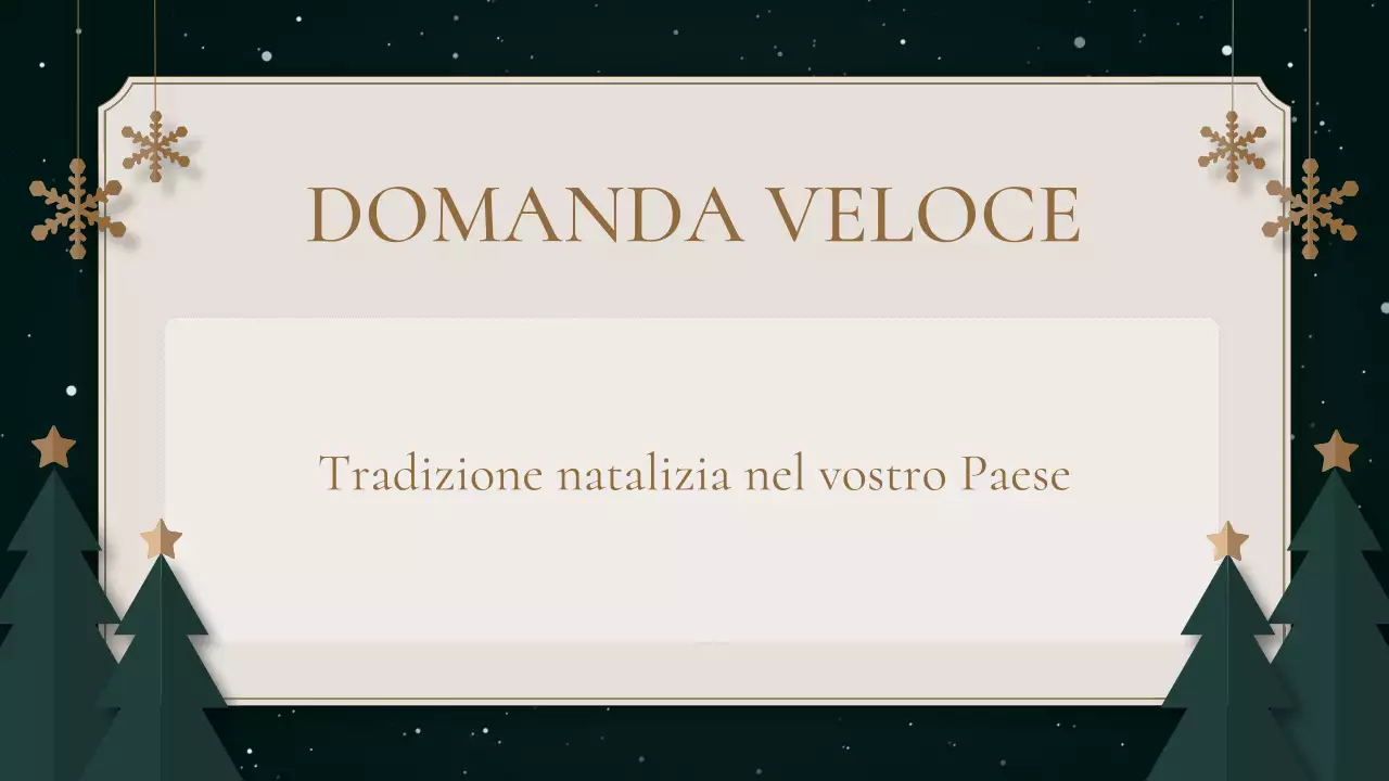 presentazione verde tradizionale delle festività