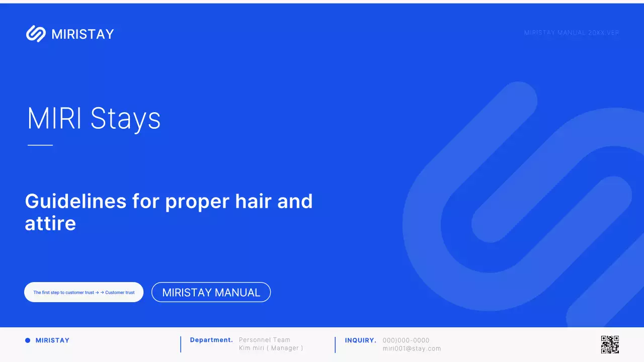 Blue Modern Attire Manual Presentation