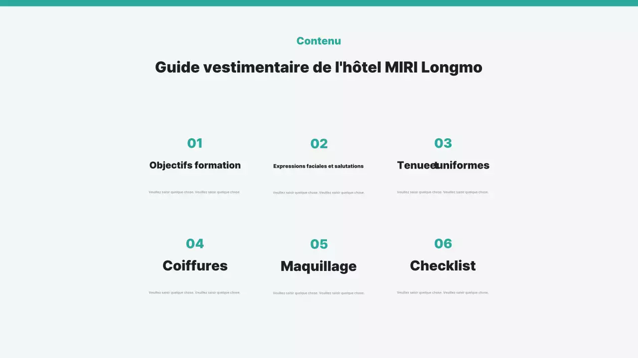 Politique d'orientation de Mint Tidy