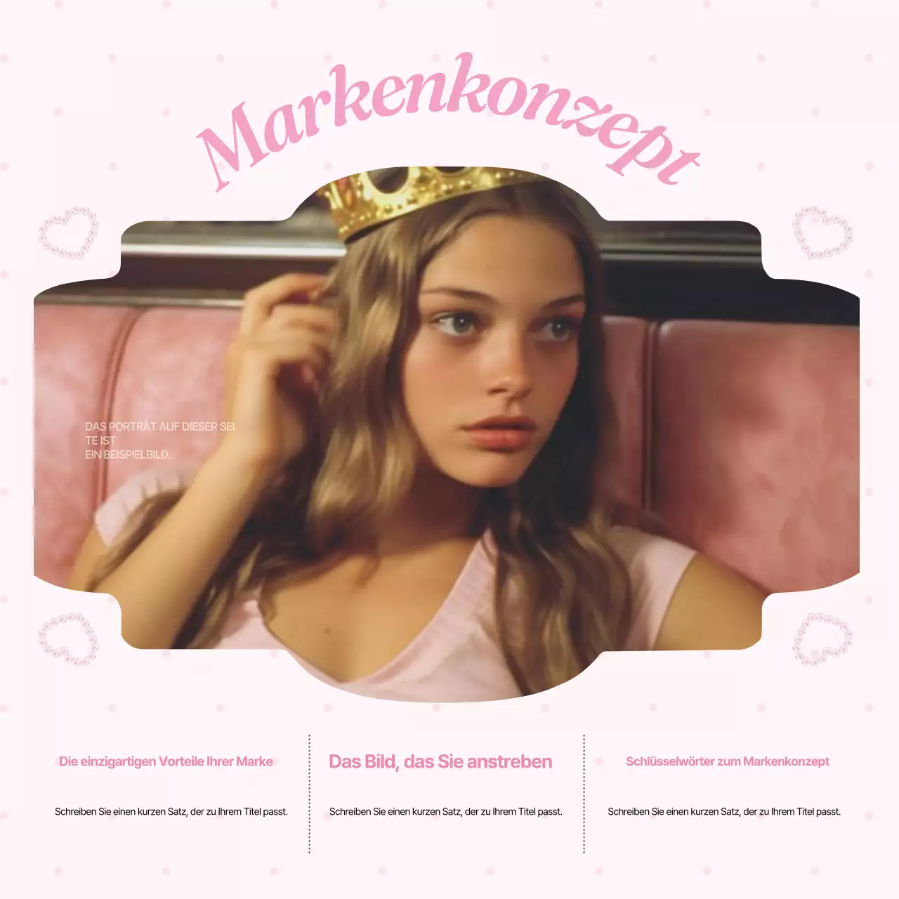 Eine rosa und bezaubernde Markenwerbung
