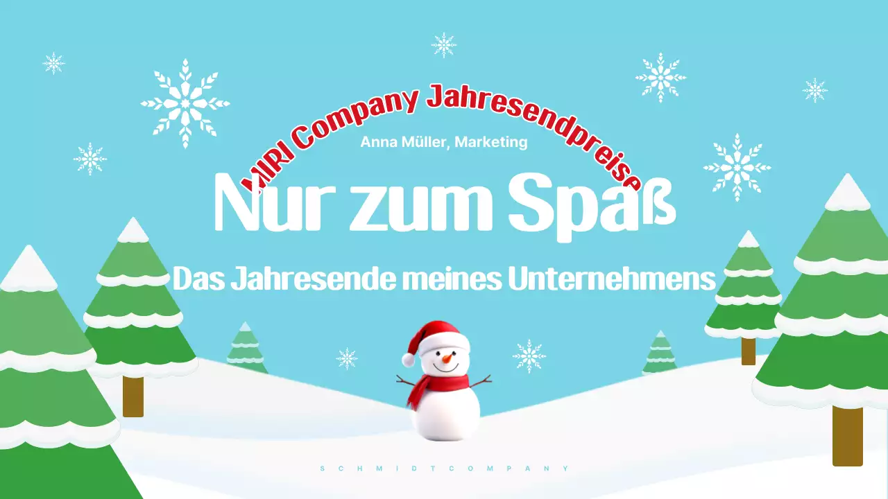 Hellblau Einfache Jahresendfeier