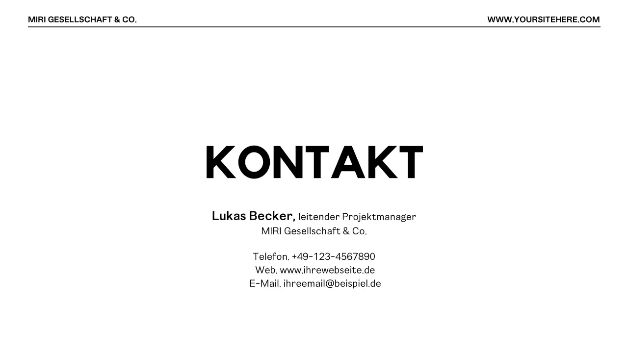 Moderne Projektvorschlags-Präsentation Orange Schwarz