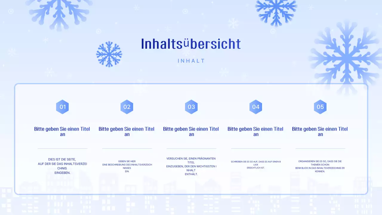 Hellblau saubere Präsentation erklärt