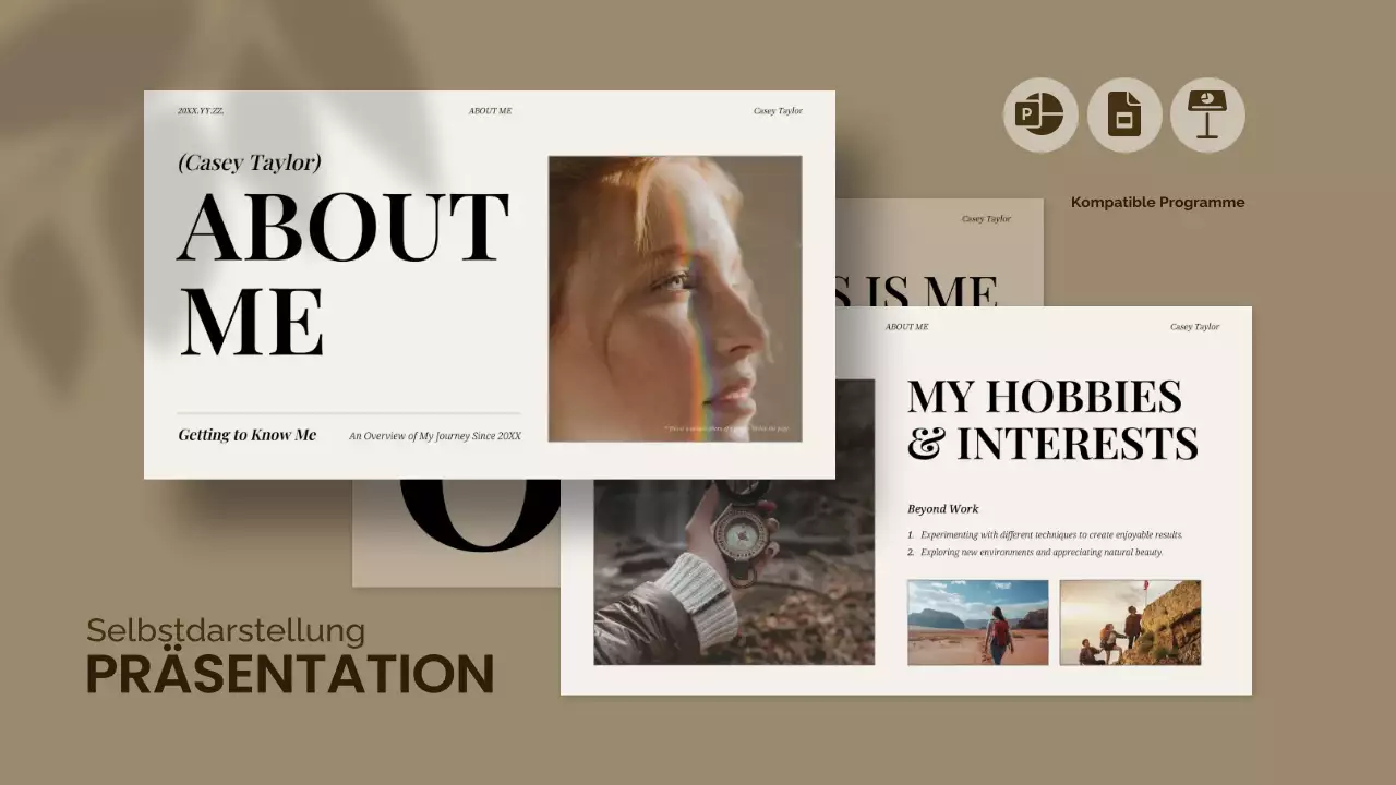 beige moderne Selbstdarstellung Tonhöhe