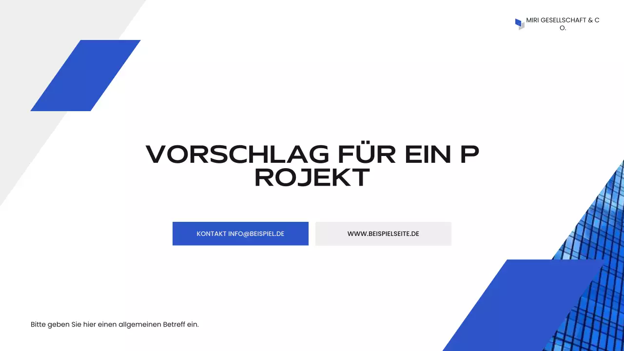 blaue moderne Business-Präsentation