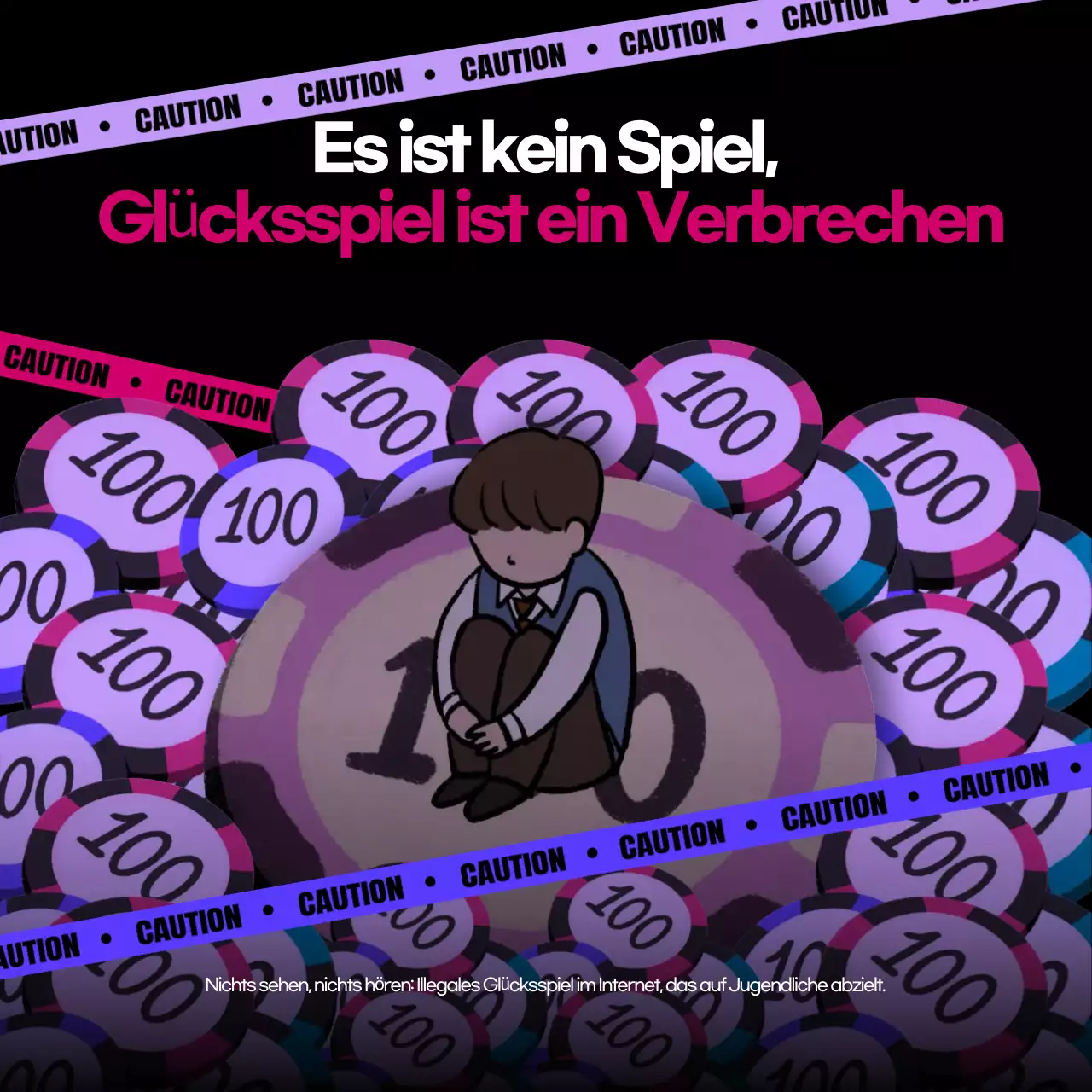 Schwarzes Highlight Glücksspielrisiko