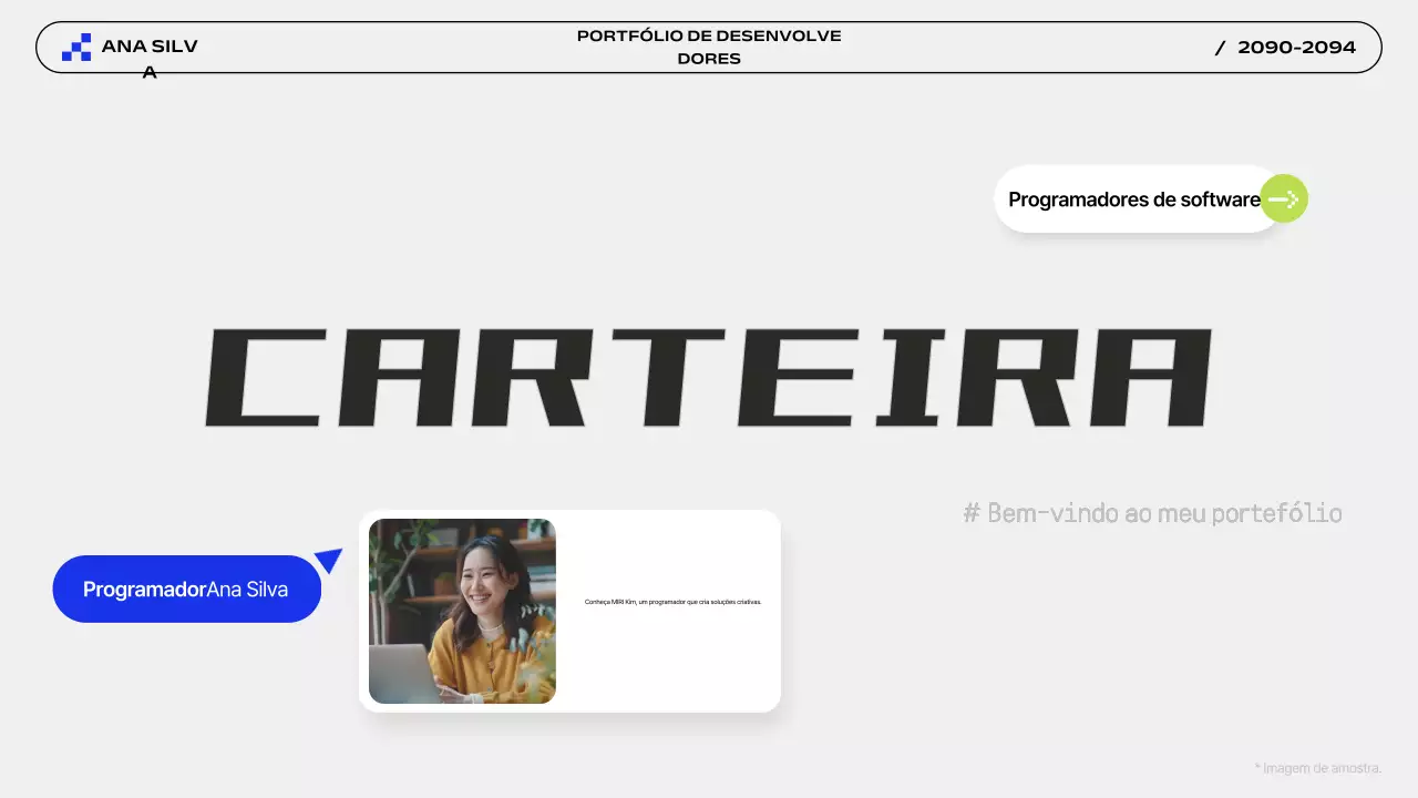 Apresentação do portefólio moderno da Grey