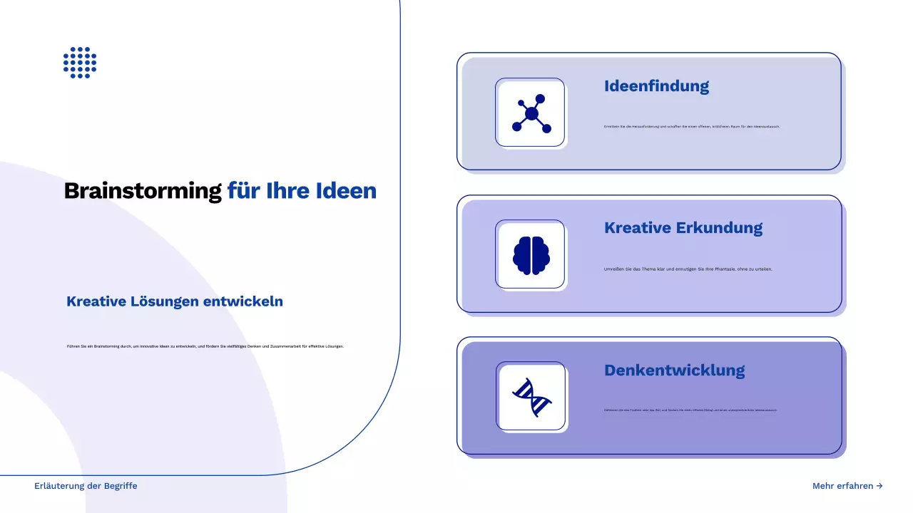 blue creative brainstorming guide