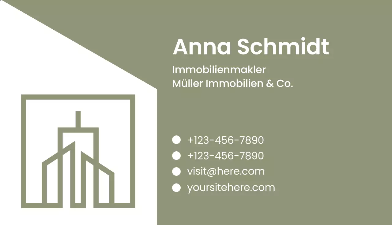 sage modern real estate visitenkarte