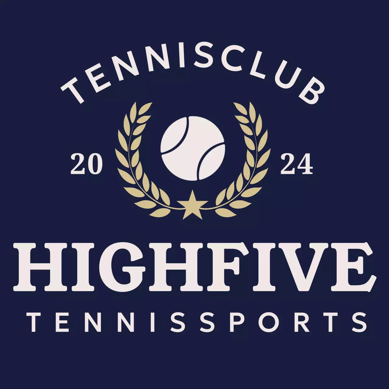 Navy blue classic tennis logo