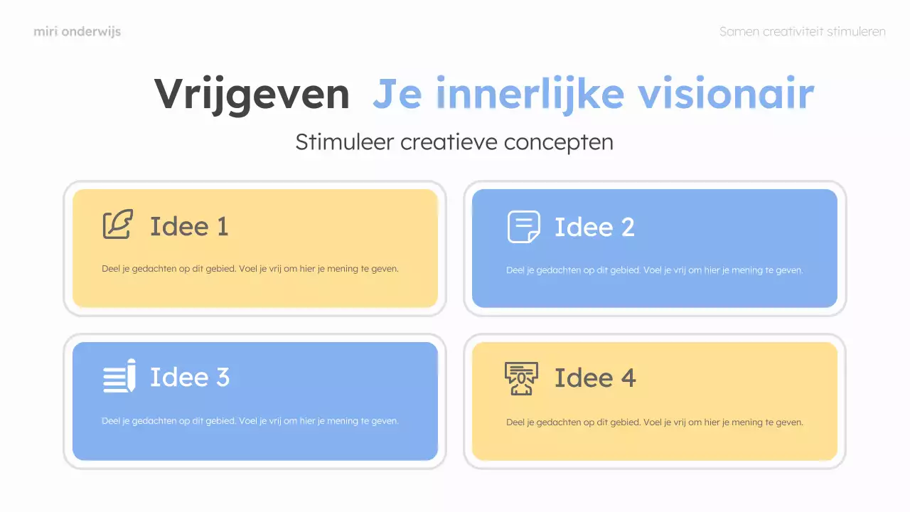 mint en roze moderne brainstormgids layout