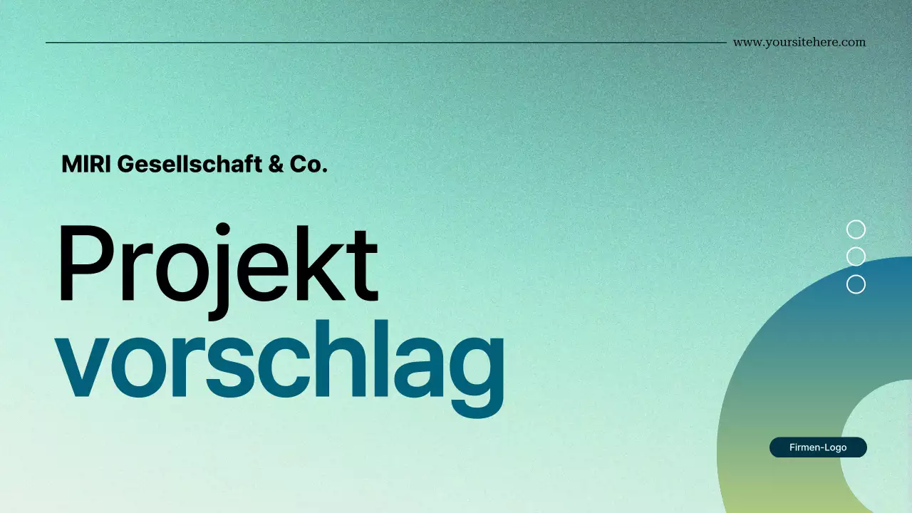 green gradient modern Projektvorschlag